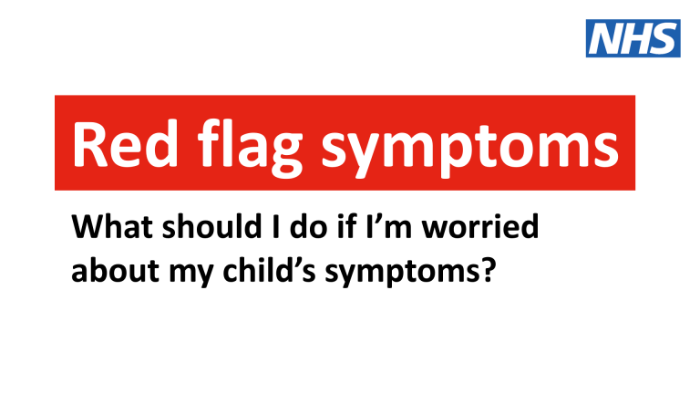 Doctors warn of ignoring â€˜red flagâ€™ symptoms in children