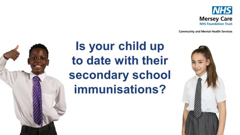 Is your child up to date with their secondary school immunisations?